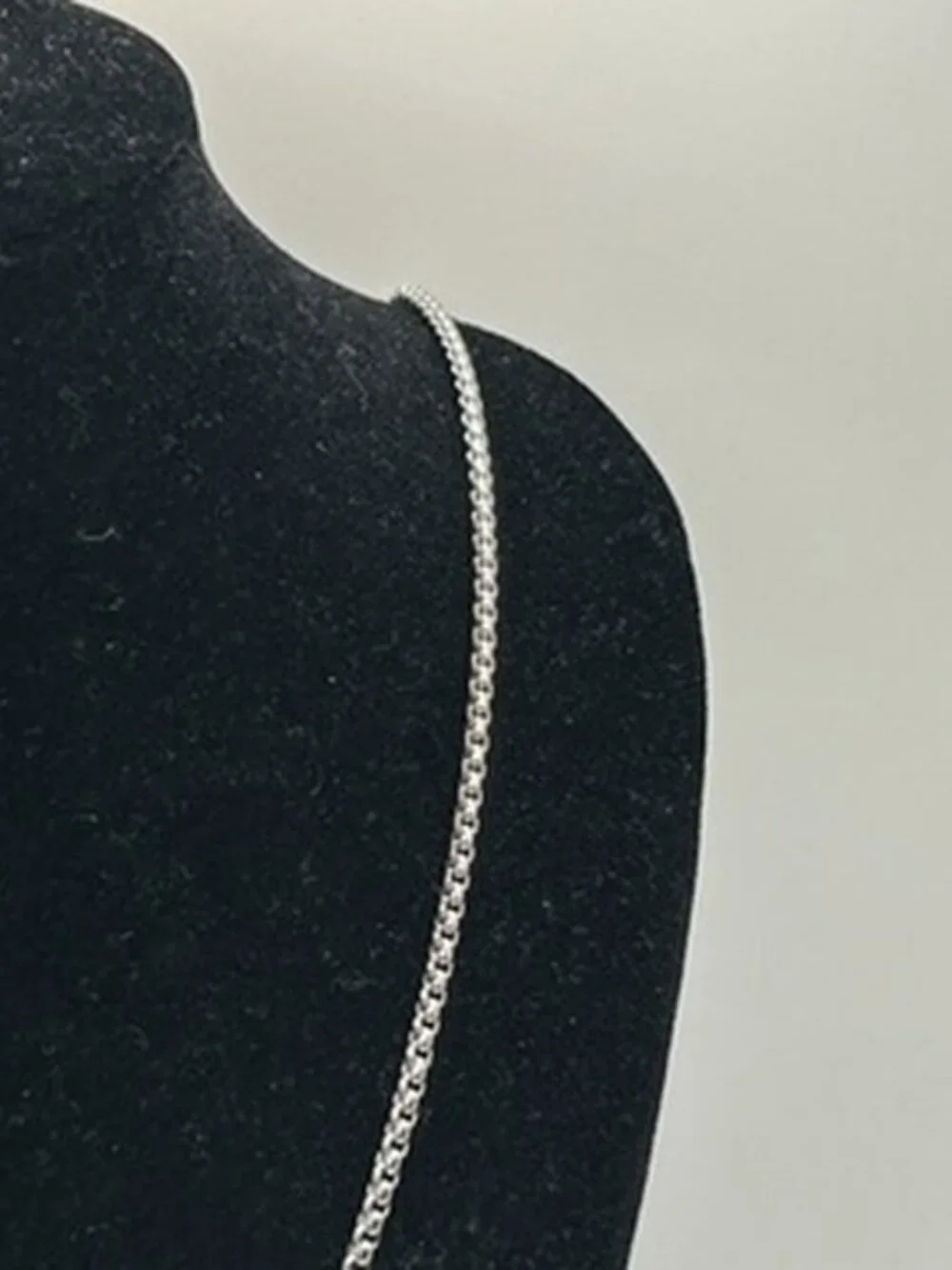 Mens Real Silver Box Chain 22 Inch Plated Stainless Steel Waterproof New